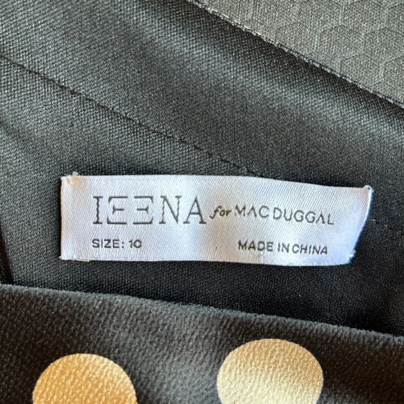 MacDuggal One Shoulder Evening Gown with Puff Sleeve and Front Slit - Picture 6 of 8